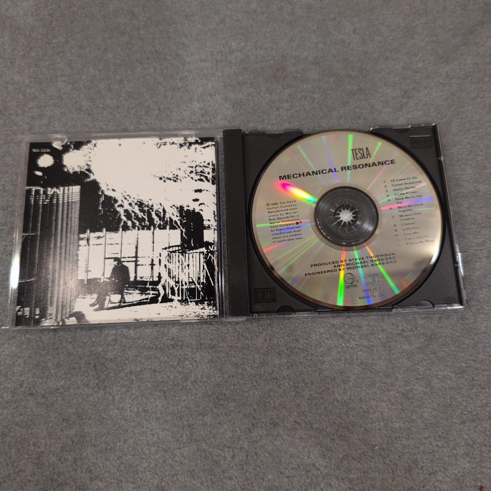 Tesla Mechanical Resonance CD Geffen 1986 Hard Rock Heavy Metal Album‎ VG+ - Picture 3 of 3